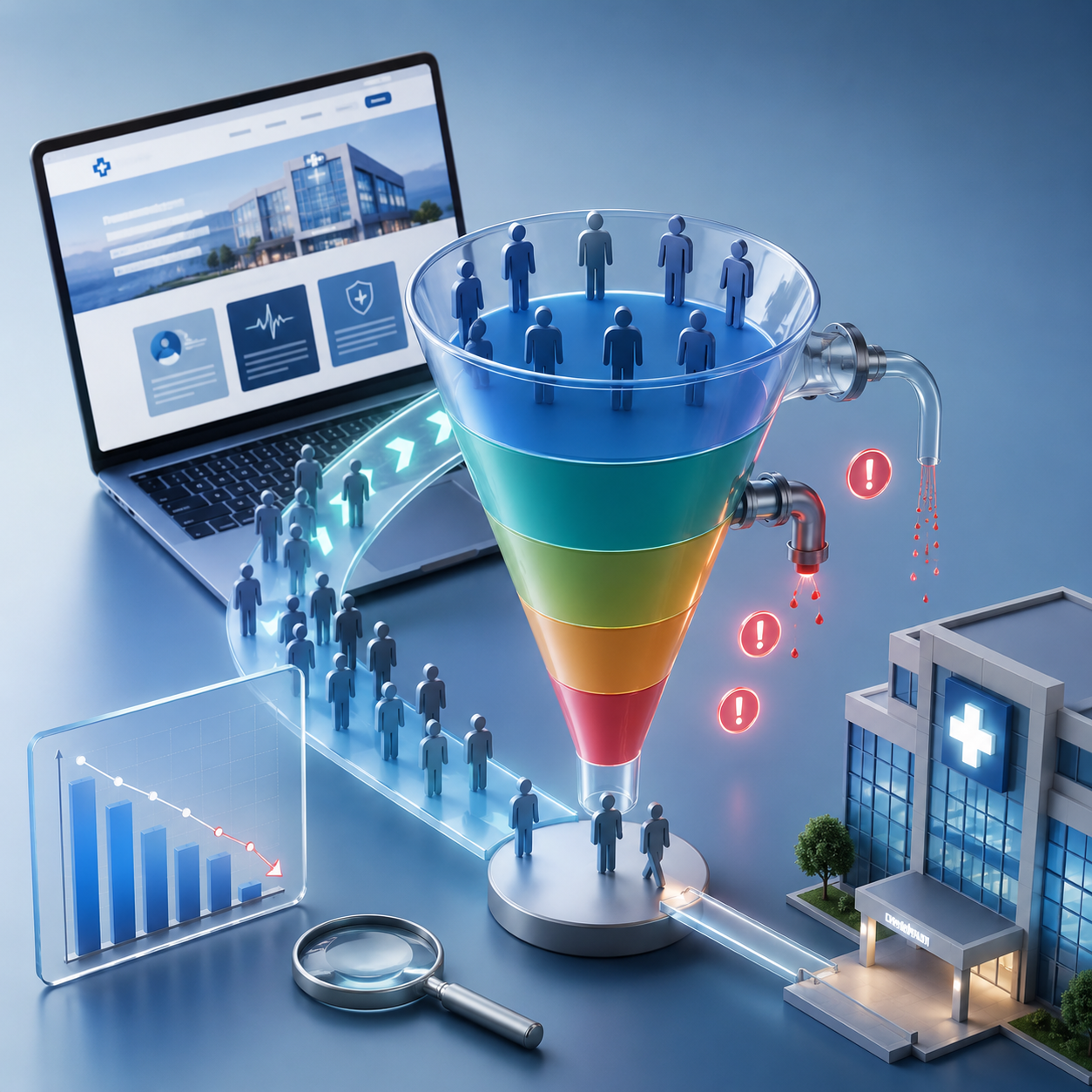 Healthcare patient funnel and digital marketing